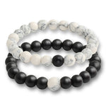 ⭐️ Bracelet distance pour couple noir et blanc cadeau pour votre partenaire