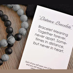 ⭐️ Bracelet distance pour couple noir et blanc cadeau pour votre partenaire