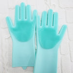 2pcs Silicone Cleaning Gloves Multifunction Magic Silicone Dish Washing Gloves For Kitchen Household Silicone Washing